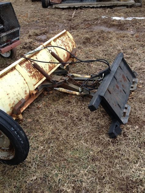 used skid steer snow pusher for sale|value of used snow plow.